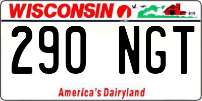 WI license plate 290NGT