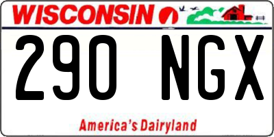 WI license plate 290NGX