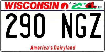 WI license plate 290NGZ