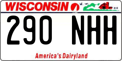 WI license plate 290NHH