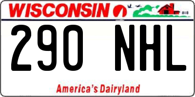 WI license plate 290NHL