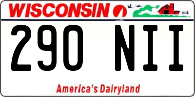 WI license plate 290NII