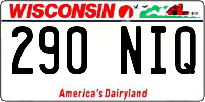 WI license plate 290NIQ