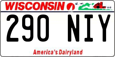 WI license plate 290NIY