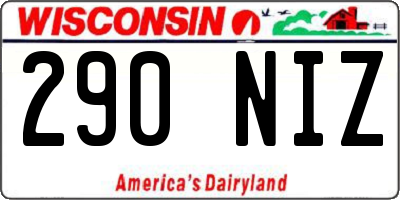 WI license plate 290NIZ