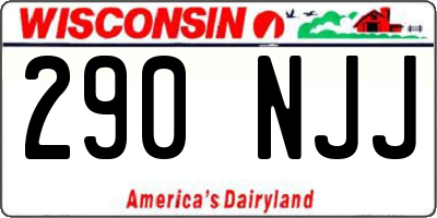 WI license plate 290NJJ