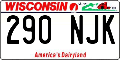 WI license plate 290NJK