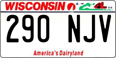 WI license plate 290NJV