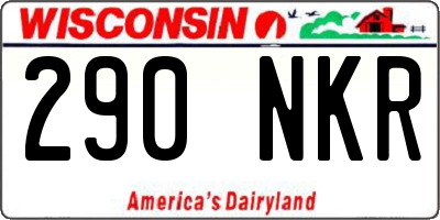 WI license plate 290NKR