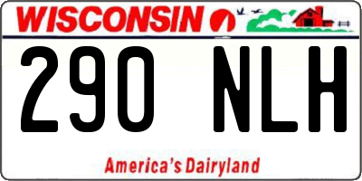 WI license plate 290NLH