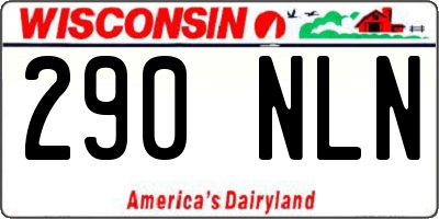 WI license plate 290NLN