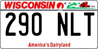 WI license plate 290NLT