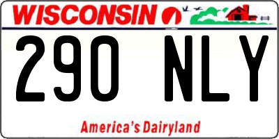 WI license plate 290NLY