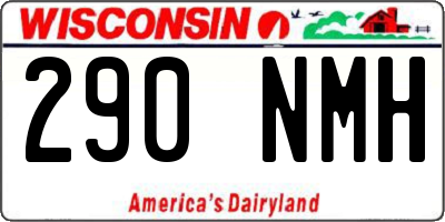 WI license plate 290NMH