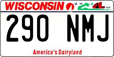 WI license plate 290NMJ