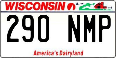 WI license plate 290NMP