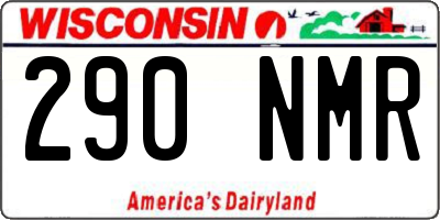 WI license plate 290NMR