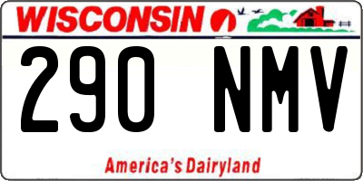 WI license plate 290NMV