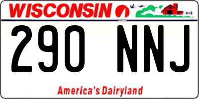 WI license plate 290NNJ