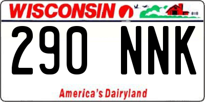 WI license plate 290NNK