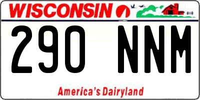 WI license plate 290NNM