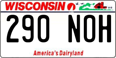 WI license plate 290NOH