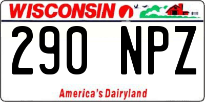 WI license plate 290NPZ