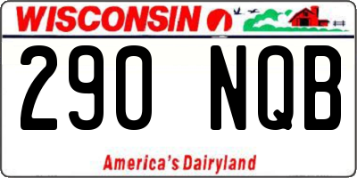 WI license plate 290NQB
