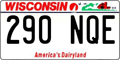 WI license plate 290NQE