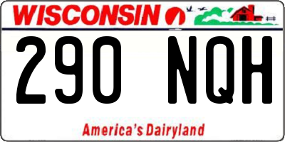 WI license plate 290NQH