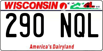 WI license plate 290NQL