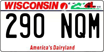 WI license plate 290NQM