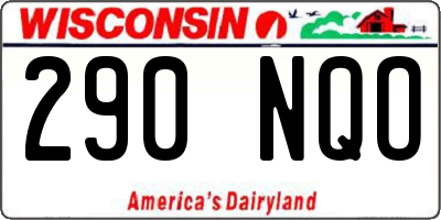 WI license plate 290NQO