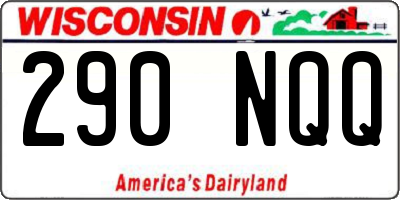 WI license plate 290NQQ