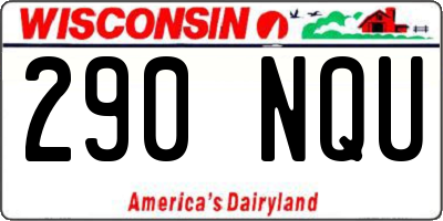 WI license plate 290NQU