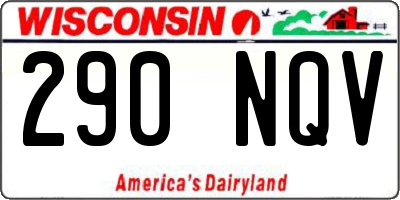 WI license plate 290NQV