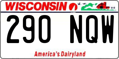 WI license plate 290NQW