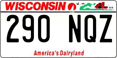 WI license plate 290NQZ