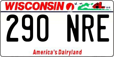 WI license plate 290NRE