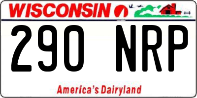 WI license plate 290NRP