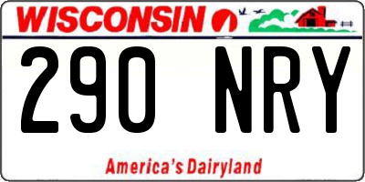 WI license plate 290NRY