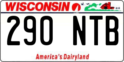 WI license plate 290NTB