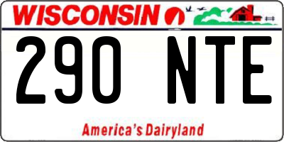 WI license plate 290NTE