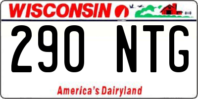 WI license plate 290NTG