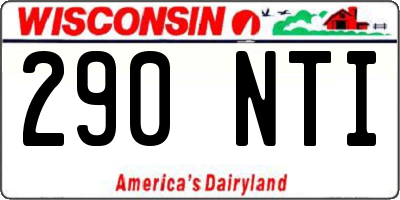WI license plate 290NTI