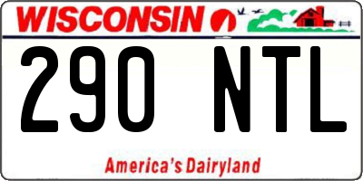 WI license plate 290NTL