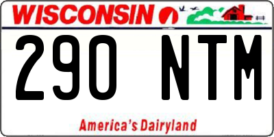 WI license plate 290NTM