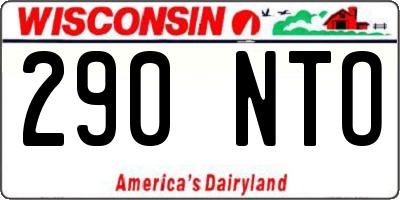 WI license plate 290NTO