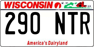 WI license plate 290NTR