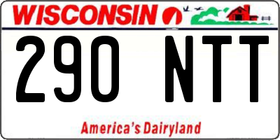 WI license plate 290NTT